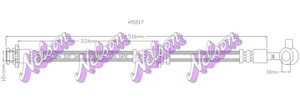 Handler.Part Brake hose KAWE H5817 1