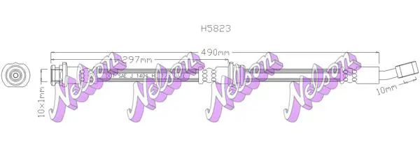 Handler.Part Brake hose KAWE H5823 1