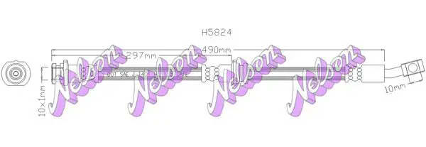 Handler.Part Brake hose KAWE H5824 1