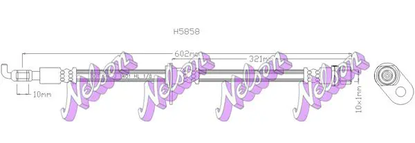 Handler.Part Brake hose KAWE H5858 1