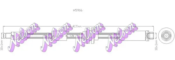 Handler.Part Brake hose KAWE H5916 1