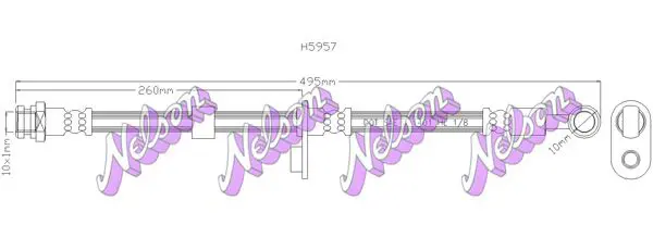 Handler.Part Brake hose KAWE H5957 1