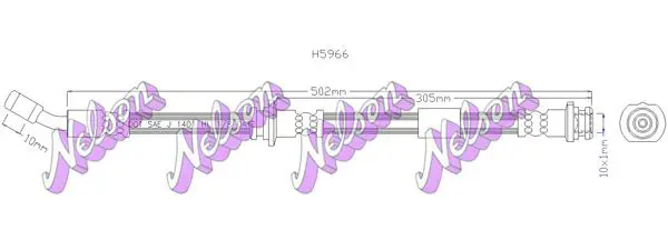 Handler.Part Brake hose KAWE H5966 1