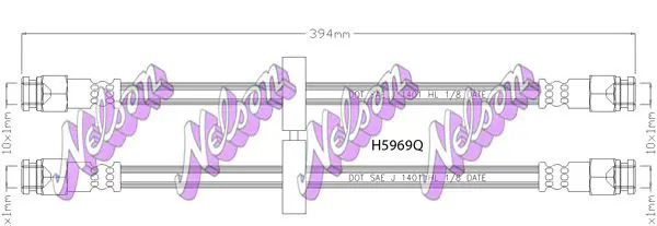 Handler.Part Brake hose KAWE H5969Q 1