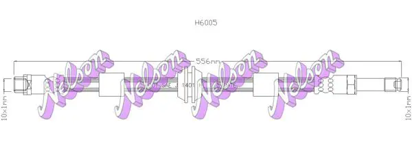 Handler.Part Brake hose KAWE H6005 1