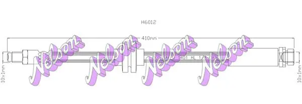 Handler.Part Brake hose KAWE H6012 1