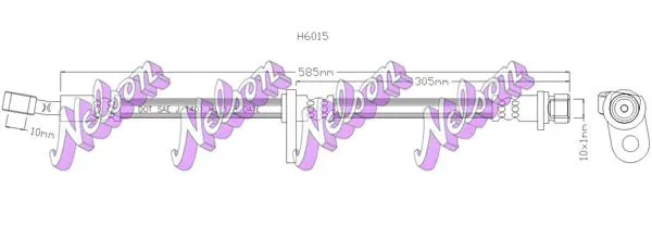 Handler.Part Brake hose KAWE H6015 1