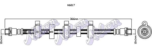 Handler.Part Brake hose KAWE H6017 1