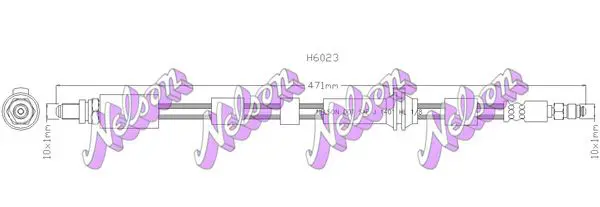 Handler.Part Brake hose KAWE H6023 1