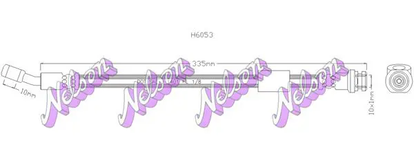 Handler.Part Brake hose KAWE H6053 1