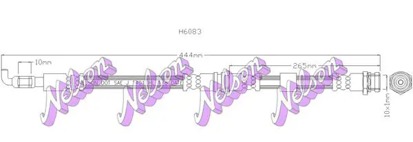 Handler.Part Brake hose KAWE H6083 1