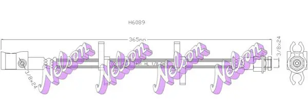 Handler.Part Brake hose KAWE H6089 1