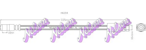 Handler.Part Brake hose KAWE H6104 1