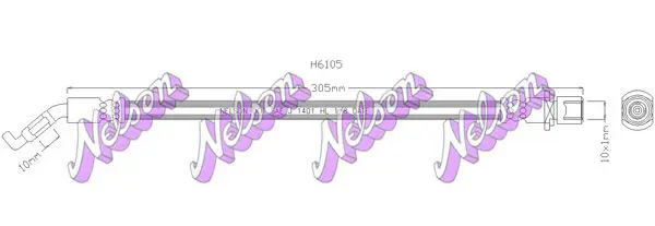 Handler.Part Brake hose KAWE H6105 1