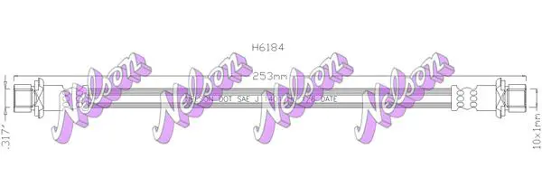 Handler.Part Brake hose KAWE H6184 1