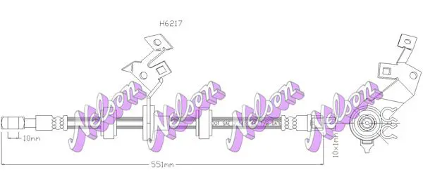 Handler.Part Brake hose KAWE H6217 1