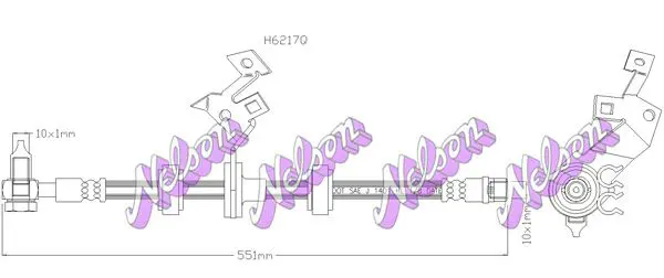 Handler.Part Brake hose KAWE H6217Q 1