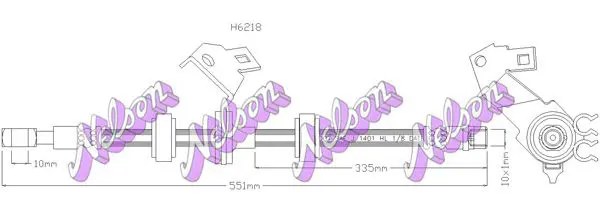 Handler.Part Brake hose KAWE H6218 1