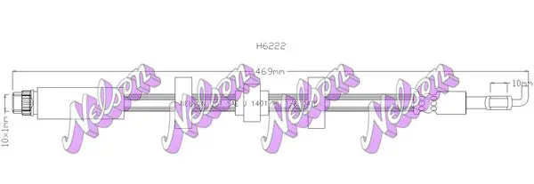 Handler.Part Brake hose KAWE H6222 1