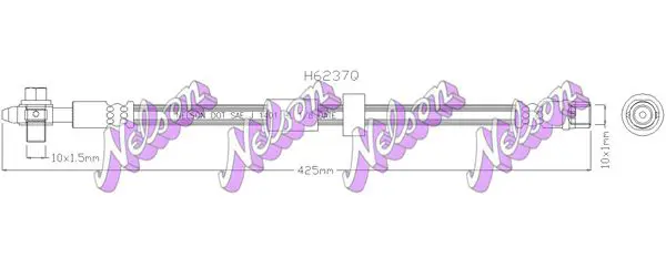 Handler.Part Brake hose KAWE H6237Q 1