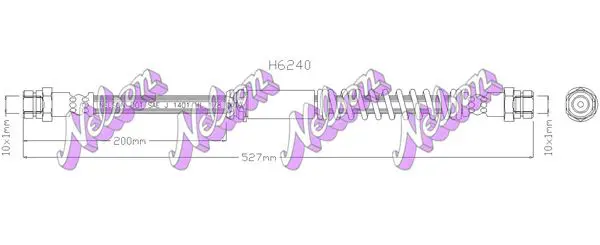 Handler.Part Brake hose KAWE H6240 1