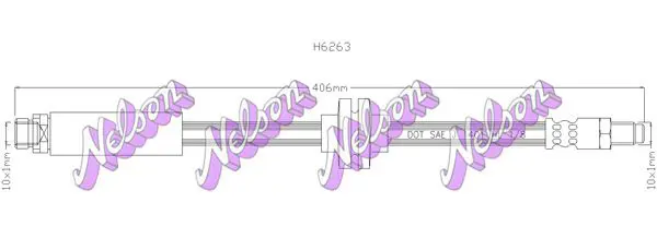 Handler.Part Brake hose KAWE H6263 1