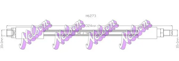 Handler.Part Brake hose KAWE H6273 1