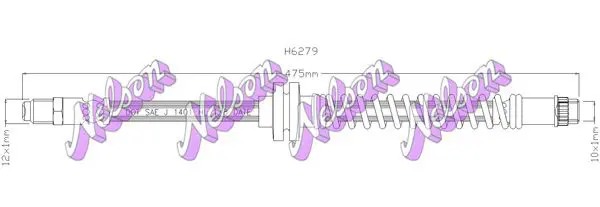 Handler.Part Brake hose KAWE H6279 1