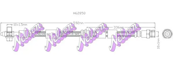 Handler.Part Brake hose KAWE H6285Q 1