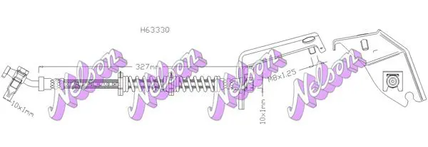 Handler.Part Brake hose KAWE H6333Q 1