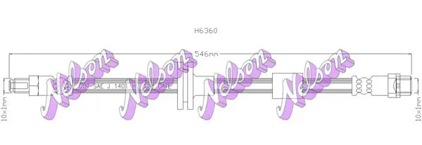 Handler.Part Brake hose KAWE H6360 1