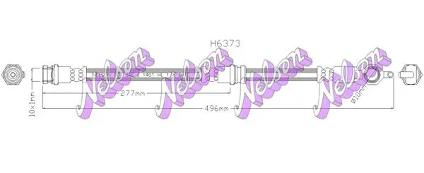 Handler.Part Brake hose KAWE H6373 1