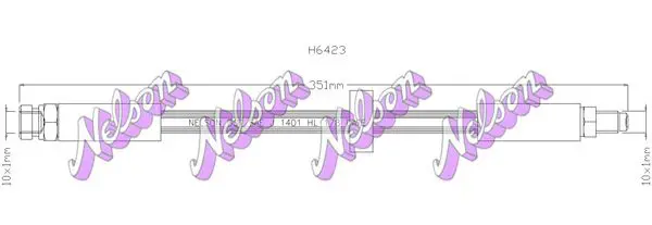 Handler.Part Brake hose KAWE H6423 1