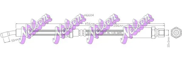 Handler.Part Brake hose KAWE H6604 1