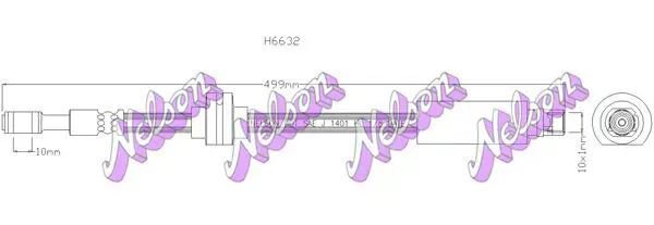 Handler.Part Brake hose KAWE H6632 1