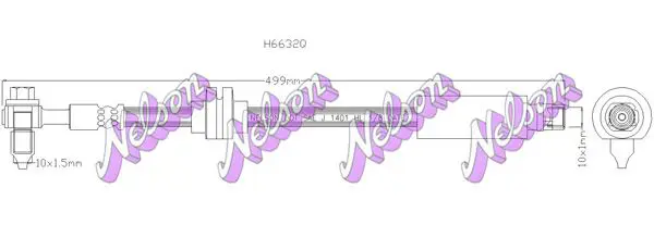 Handler.Part Brake hose KAWE H6632Q 1