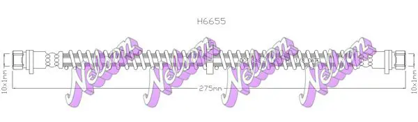 Handler.Part Brake hose KAWE H6655 1