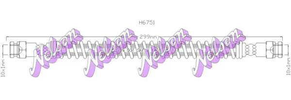 Handler.Part Brake hose KAWE H6751 1