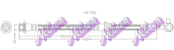 Handler.Part Brake hose KAWE H6780 1