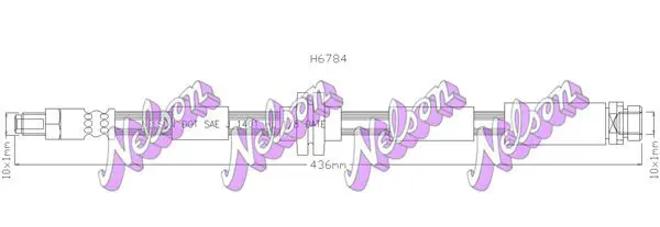 Handler.Part Brake hose KAWE H6784 1