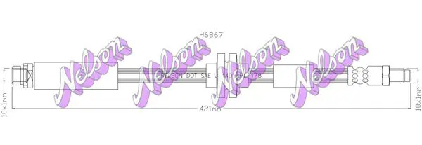 Handler.Part Brake hose KAWE H6867 1