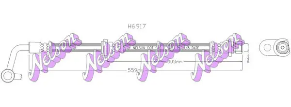 Handler.Part Brake hose KAWE H6917 1