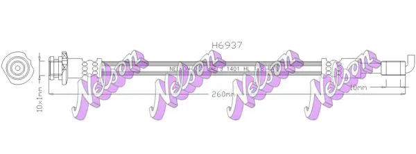 Handler.Part Brake hose KAWE H6937 1