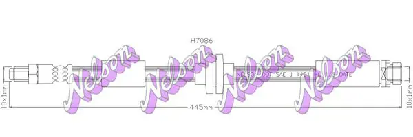 Handler.Part Brake hose KAWE H7086 1