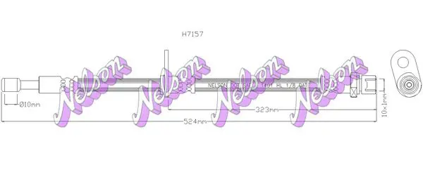 Handler.Part Brake hose KAWE H7157 1