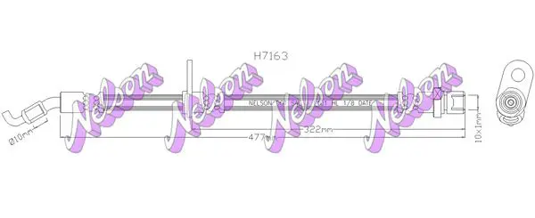 Handler.Part Brake hose KAWE H7163 1