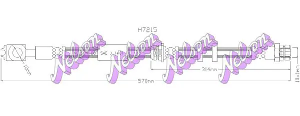 Handler.Part Brake hose KAWE H7215 1