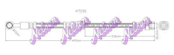 Handler.Part Brake hose KAWE H7281 1