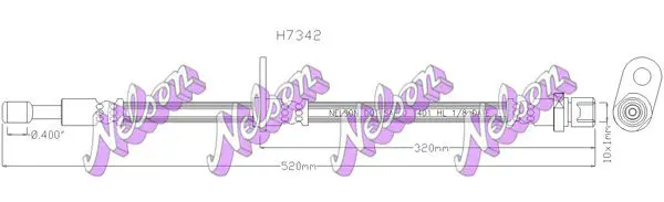 Handler.Part Brake hose KAWE H7342 1