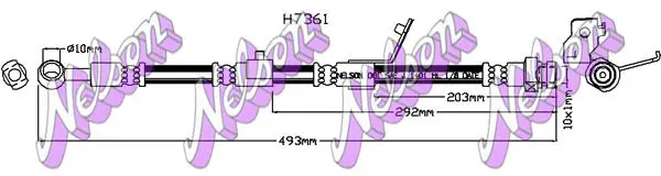 Handler.Part Brake hose KAWE H7361 1